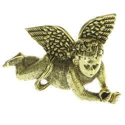 Angel Brooch-Pin Gold-Tone Color  #LQP463