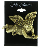 Angel Brooch-Pin Gold-Tone Color  #LQP463
