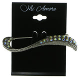 AB Finish Brooch-Pin With Crystal Accents Silver-Tone & Multi Colored #LQP493