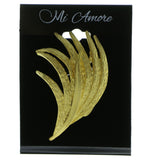 Grass Brooch-Pin Gold-Tone Color  #LQP522