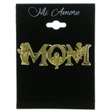 Mom Brooch-Pin Gold-Tone Color  #LQP571