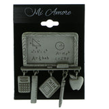 Chalk Board School Supplies Brooch-Pin  With Drop Accents Silver-Tone Color #LQP615