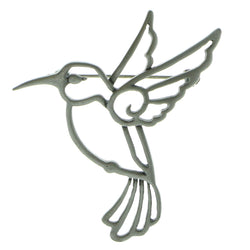 Birds Brooch-Pin Silver-Tone Color  #LQP621