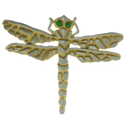 Dragonfly Brooch-Pin Gold-Tone & Silver-Tone Colored #LQP637
