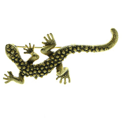 Lizard Brooch-Pin Gold-Tone Color  #LQP665