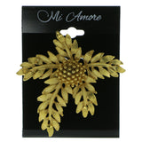 Leaves Brooch-Pin Gold-Tone Color  #LQP673