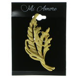 Leaf Brooch-Pin Gold-Tone Color  #LQP695