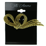 Rope Brooch-Pin Gold-Tone Color  #LQP701