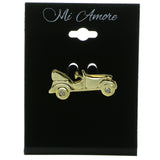Car Brooch-Pin With Crystal Accents  Gold-Tone Color #LQP749