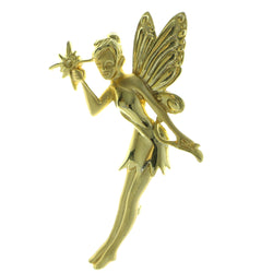 Fairy Brooch-Pin Gold-Tone Color  #LQP773