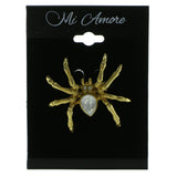 Spider Brooch-Pin With Crystal Accents  Gold-Tone Color #LQP781
