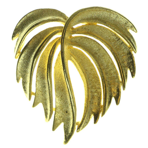 Leaf Brooch Pin Gold Color  #LQP78