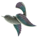 Birds Brooch-Pin Silver-Tone & Multi Colored #LQP800