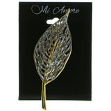 Leaf Brooch Pin Gold & Silver Colored #LQP83