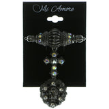AB Finish Brooch Pin With Crystal Accents Silver & Multi-color Colored #LQP84