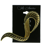 Gold & Black Colored Metal Brooch Pin #LQP87