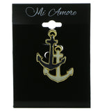 Anchors Brooch-Pin Gold-Tone & Multi Colored #LQP924