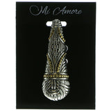 Silver & Gold Colored Metal Brooch Pin #LQP95