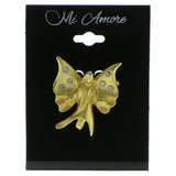 Angel Brooch-Pin With Crystal Accents  Gold-Tone Color #LQP963