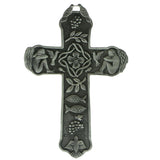 Cross Religious Brooch-Pin Silver-Tone Color  #LQP996
