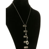 Adjustable Length Statement-Necklace With Crystal Accents  Black Color #3271