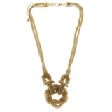Adjustable Length Statement-Necklace Gold-Tone Color  #3276