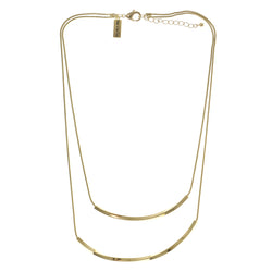 Adjustable Length Layered-Necklace Gold-Tone Color  #3280