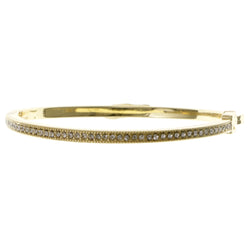 Gold-Tone Metal Bracelet With Crystal Accents #3257