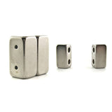 Magnetic Clasp 2 Hole Silver Plated Set Of 10 MC03