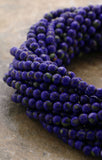 6mm Magnetic Marble Round Purple MM05