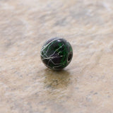 6mm Magnetic Marble Round Green/White MM08