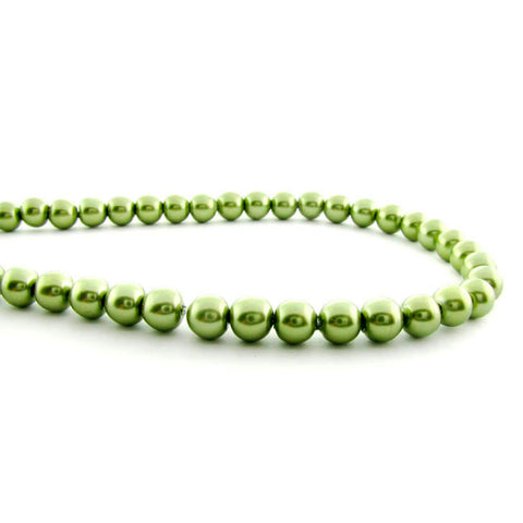 6mm Magnetic Pearl Lt Green Round MP13