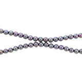 6mm Magnetic Pearl Pewter Rainbow Round MP42