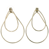 Gold-Tone Metal Dangle-Earrings #MQE046