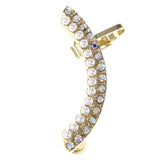 AB Finish Ear-Cuff With Crystal Accents Gold-Tone & Silver-Tone Colored #MQE059
