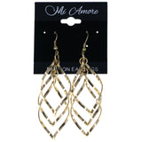 Gold-Tone Metal Dangle-Earrings #MQE076