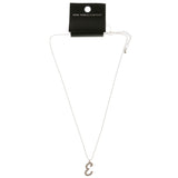 Initial E Adjustable Length Pendant-Necklace  With Crystal Accents Silver-Tone Color #3268