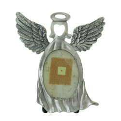 Angel Holds approx 2.5x3.5in. Photo Picture-Frame Pewter Color  #PF119
