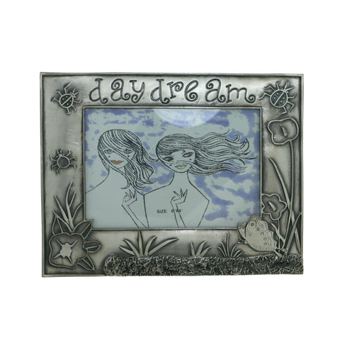 Nature Themed Day Dream Holds approx 6x4in. Photo Picture-Frame Pewter Color  #PF120