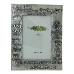Mother Inspirational Holds approx. 3.5x5in Photo Picture-Frame Pewter Color  #PF68