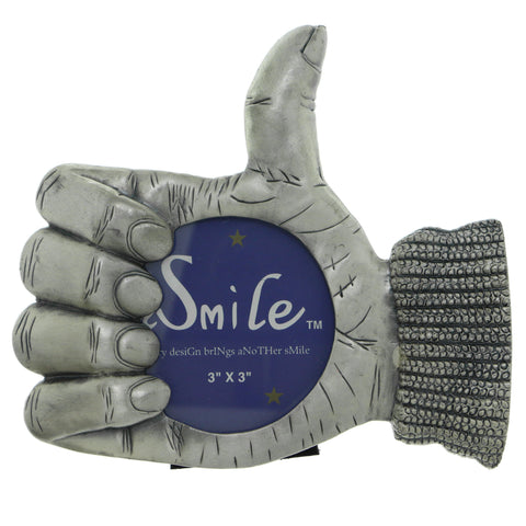 Thumbs Up Holds approx. 3x3in Photo Picture-Frame Pewter Color  #PF70
