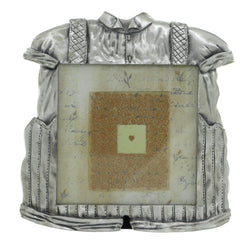 Romper Holds approx. 3.5x3.5in Photo Picture-Frame Pewter Color  #PF80