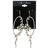 Butterfly Dangle-Earrings With Crystal Accents  Gold-Tone Color #4225