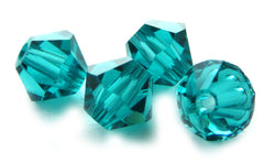 4mm Swarovski Crystals Blue Zircon S4C22 - Mi Amore