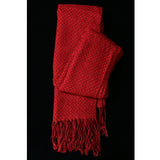 Women's Fashion Scarf - Red Lattice Crochet Design SFS02