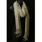 Women's Fashion Scarf - Ivory/Grey - Sweater-Like Material SFS13