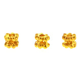 4X3mm Metal Spacer Bright Goldplate Wide Daisy SPMT06