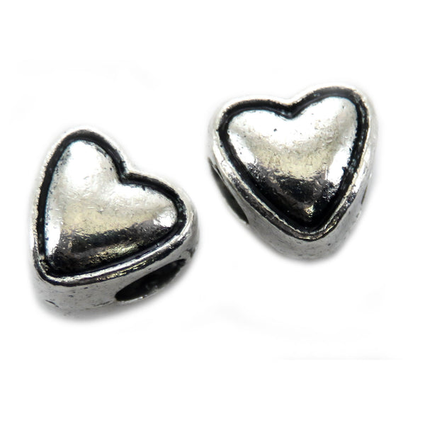 Metal Spacer Heart Shaped With 4mm Hole SPMT24