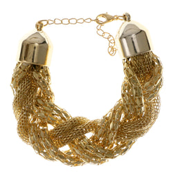 Gold-Tone Metal Fashion-Bracelet #2380