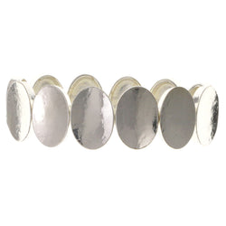 Silver-Tone Metal Stretch-Bracelet #2398